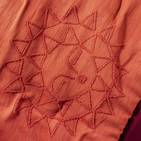 Opalhouse Twin or Twin XL Orange & Embroidered Sun Pattern 2 Piece Comforter Set - Picture 3 of 7